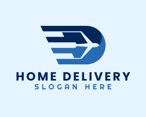 Airplane Cargo Logistics logo design