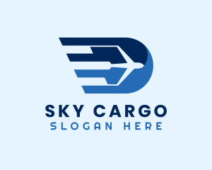 Airplane Cargo Logistics logo design