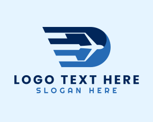 Courier Service - Airplane Cargo Logistics logo design
