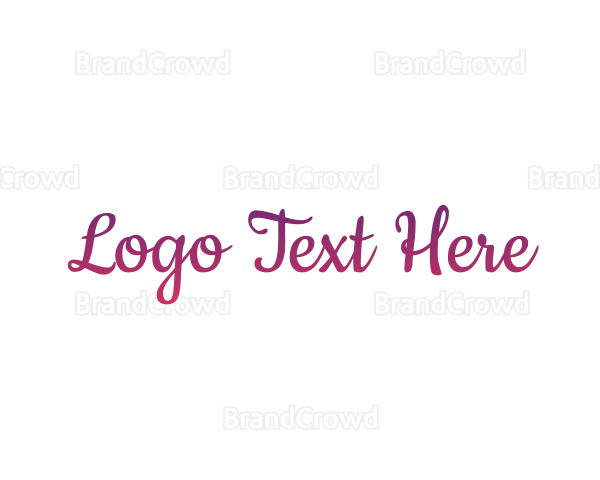 Grandient Purple Handwriting Logo