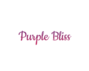 Grandient Purple Handwriting logo design