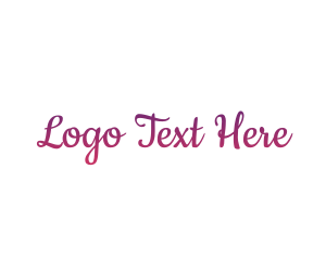 Blue Girl - Grandient Purple Handwriting logo design