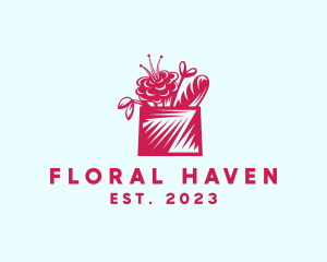 Bouquet - Flower Basket Delivery logo design