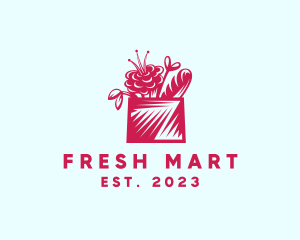 Supermarket - Flower Basket Delivery logo design