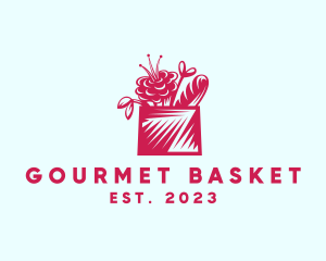 Hamper - Flower Basket Bread logo design