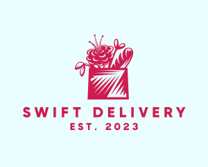 Delivery - Flower Basket Delivery logo design