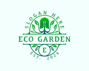 Botanical Shovel Gardening logo design