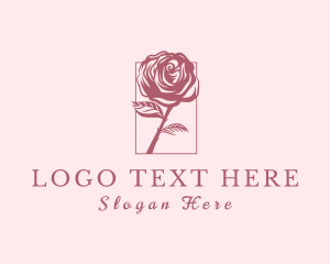 Rose Flower Florist Logo