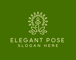 Pose - Yoga Maditation Nature logo design