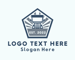 Freight - Truck Service Badge logo design