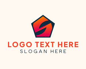 Heptagon - Modern Pentagon Letter S logo design