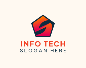 Information - Modern Pentagon Letter S logo design