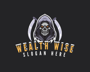 Skull Gamer Scythe Logo