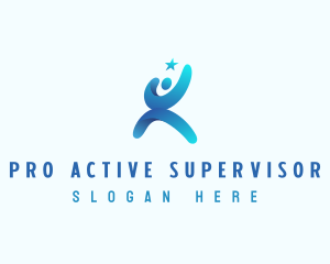 Supervisor - Star Leadership Person logo design