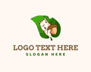 Rodent - Squirrel Nut Leaf logo design