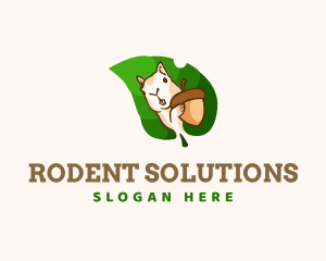 Squirrel Nut Leaf logo design