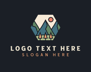 Camping Grounds - Mountain Outdoor Adventure logo design