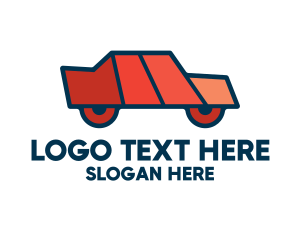 Toy Shop - Geometric Toy Car logo design