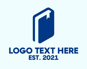 Leaning Center - Blue Book Silhouette logo design