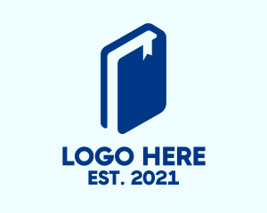 Ebook - Blue Book Silhouette logo design