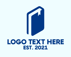 Book Club - Blue Book Silhouette logo design