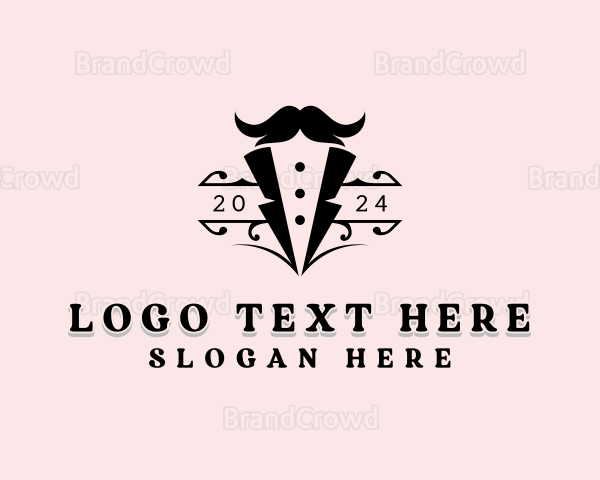 Barber Mustache Haircut Logo