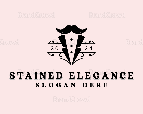 Barber Mustache Haircut Logo