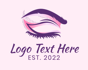 Pretty - Purple Eyebrow Lashes Salon logo design