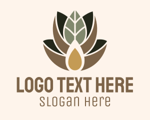 Skincare - Leaf Spa Essence Oil logo design