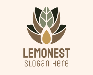 Leaf Spa Essence Oil logo design