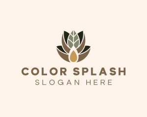 Leaf Spa Essence Oil logo design