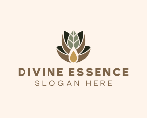 Leaf Spa Essence Oil logo design