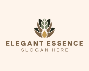 Leaf Spa Essence Oil logo design