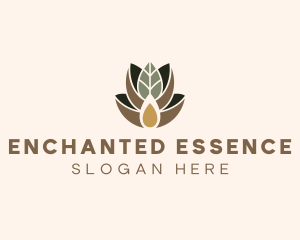 Leaf Spa Essence Oil logo design