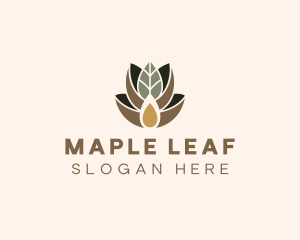 Leaf Spa Essence Oil logo design