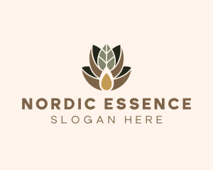 Leaf Spa Essence Oil logo design