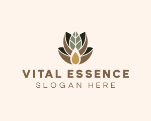 Leaf Spa Essence Oil logo design