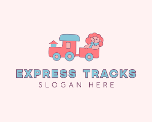 Girl Train Toy  logo design