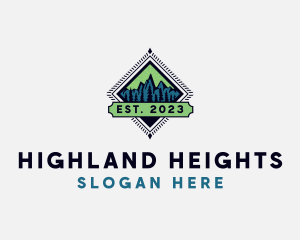 Highland - Mountain Forest Valley logo design