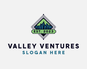 Valley - Mountain Forest Valley logo design