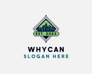 Forest - Mountain Forest Valley logo design