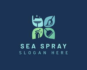 Housekeeping Cleaning Sanitation logo design