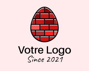 Brick - Concrete Brick Egg logo design