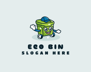 Bin - Garbage Can Trash Bin logo design