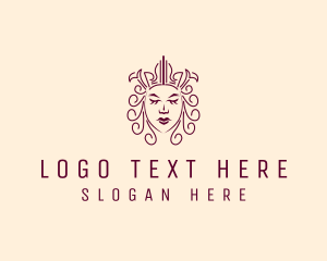 Face - Ancient Medieval Queen logo design