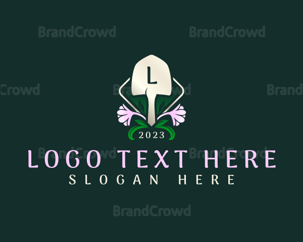 Florist Garden Shovel Logo