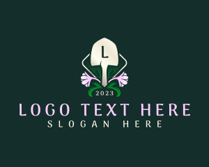 Spade - Florist Garden Shovel logo design