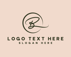 Beauty Cursive Lettermark logo design