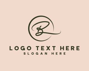 Beauty Cursive Lettermark Logo