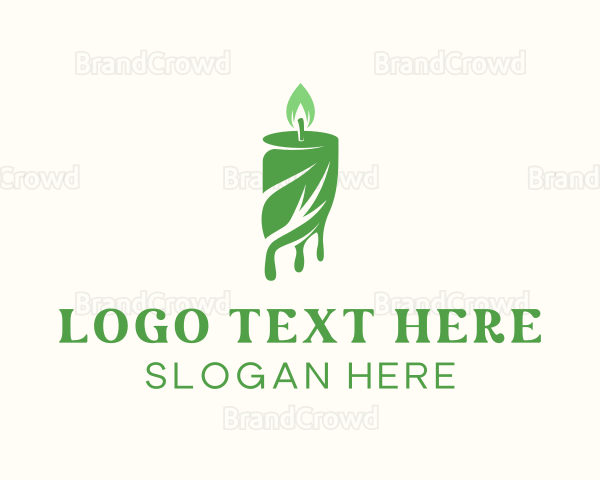 Candle Light Leaf Logo